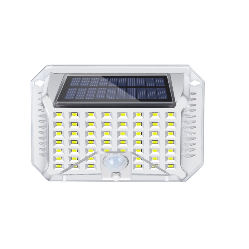 Brilagi - Luminária de parede solar LED com sensor de movimento e crepúsculo WALLIE LED/4W/5,5V 1200 mAh 6500K IP64 prata