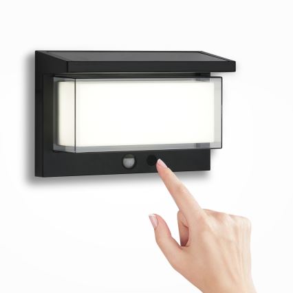 Brilagi - Luminária de parede solar LED com sensor SUN LUME LED/10W/3,7V 4000 mAh IP44