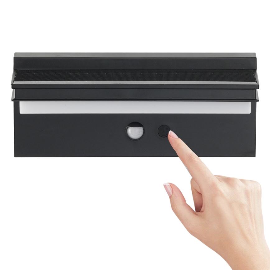 Brilagi - Luminária de parede solar LED com sensor SUN SENSE LED/10W/3,7V 4000 mAh IP44