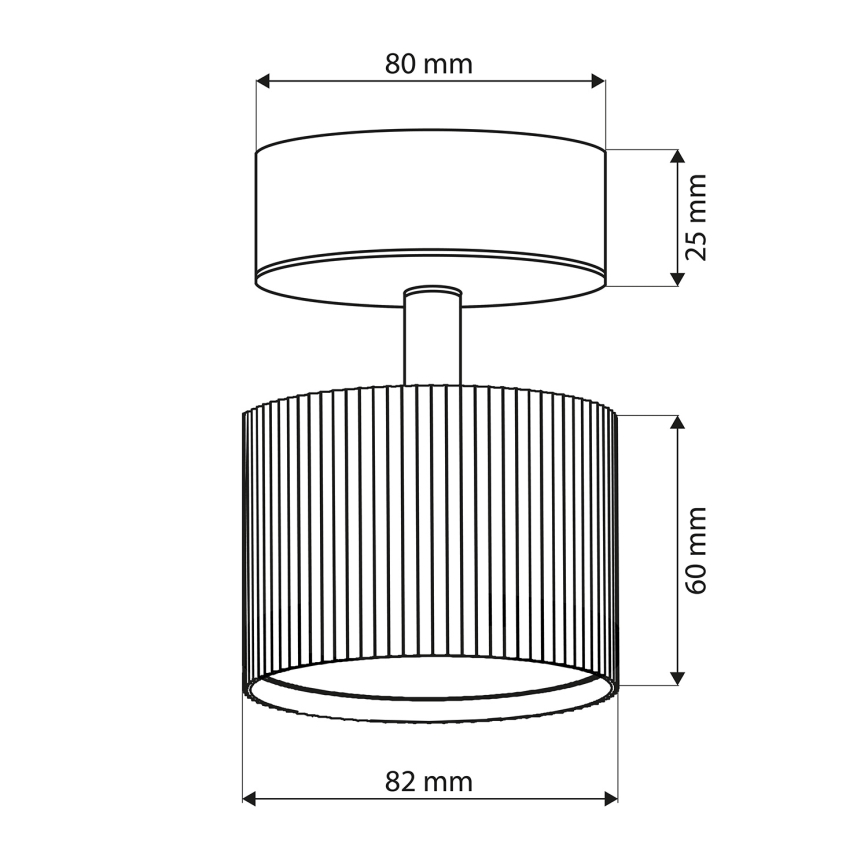 Brilagi - LED Spot de teto STRIPY 1xGX53/15W/230V preto