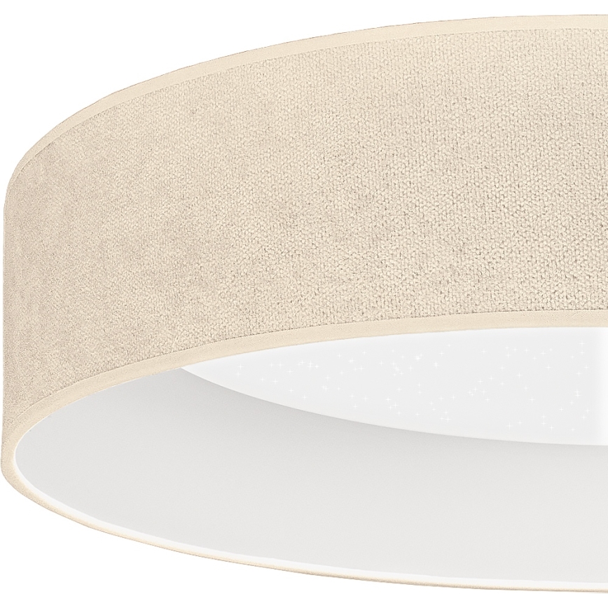 Brilagi - Candeeiro de teto LED regulável VELVET SMARTIX STARS LED/24W/230V 3000-6000K diâmetro 45 cm cor creme Wi-Fi Tuya Beacon + controlo remoto
