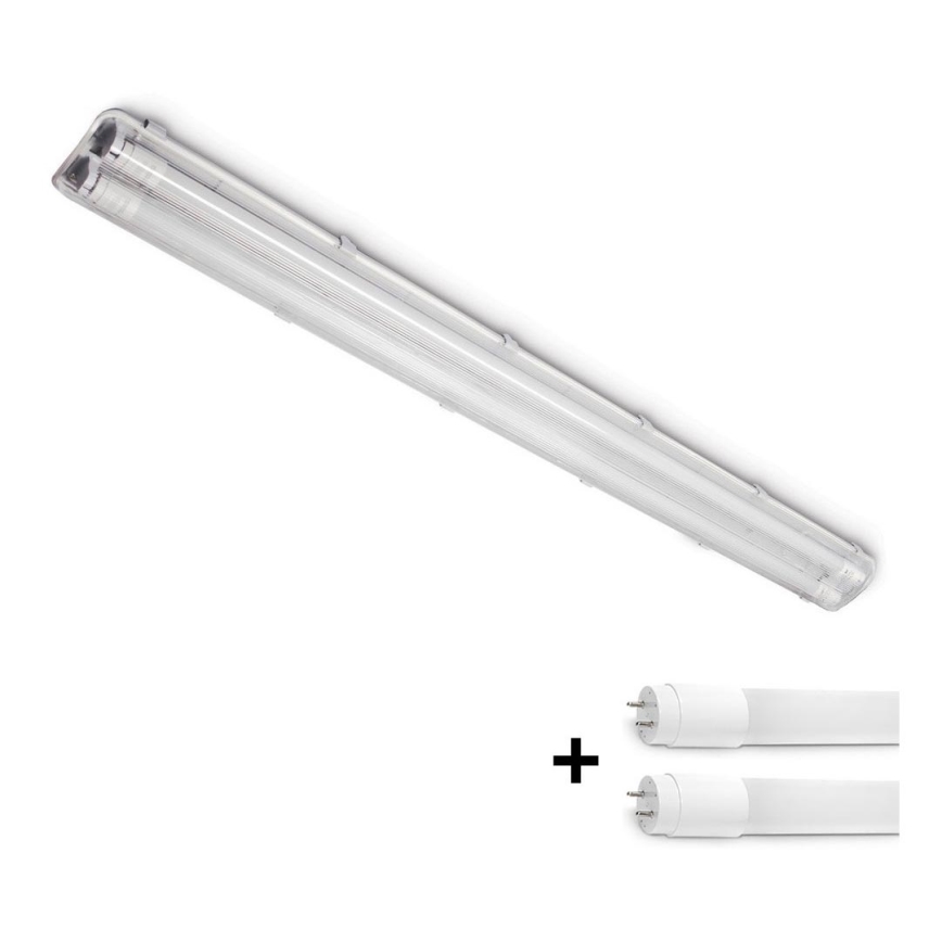 BRILAGI - Luminária fluorescente LED técnica, à prova de pó OPTIMA T8 2xG13/18W/230V 4000K IP65 128 cm - palete de 110 unidades