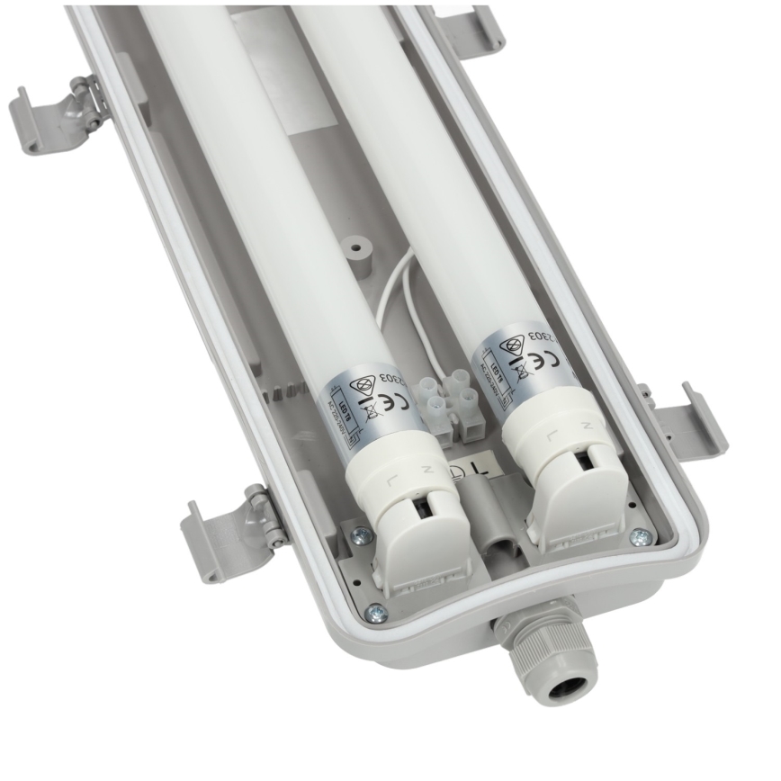 BRILAGI - Luminária fluorescente LED técnica, à prova de pó OPTIMA T8 2xG13/18W/230V 4000K IP65 128 cm - palete de 110 unidades