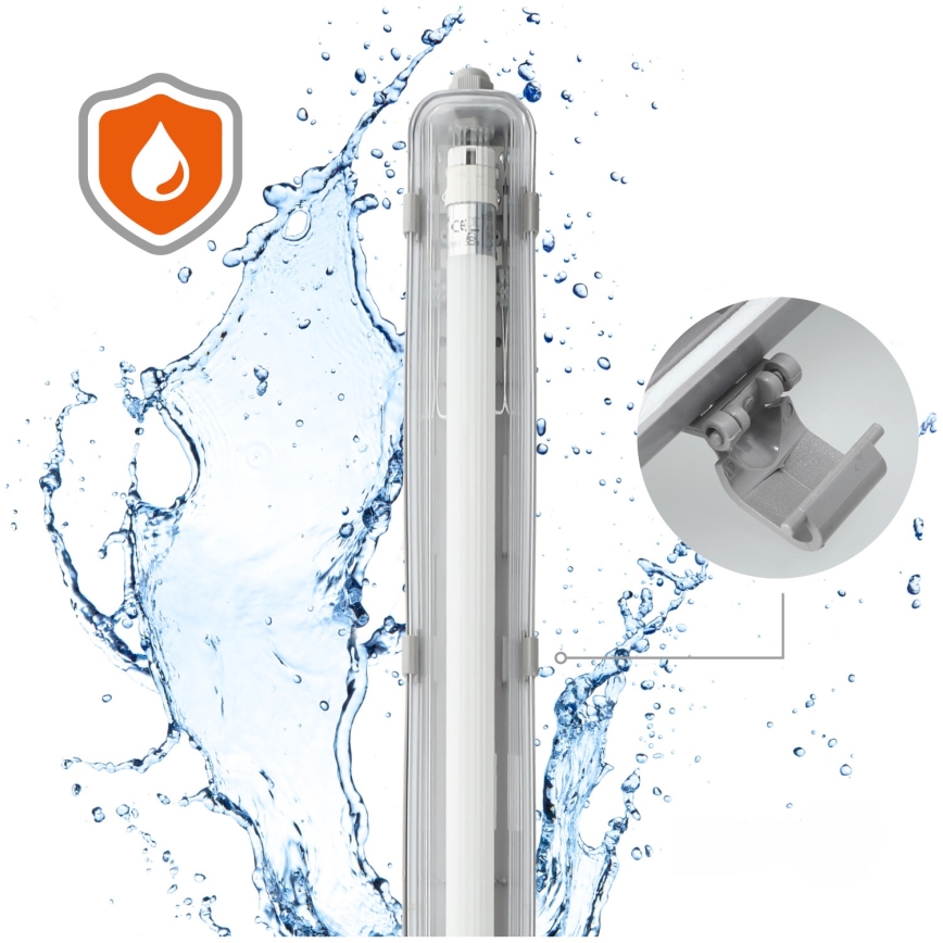 BRILAGI - Luminária LED técnica estanque à poeira OPTIMA T8 1xG13/18W/230V 4000K IP65 128 cm