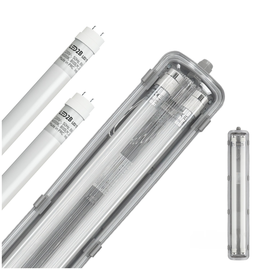BRILAGI - Luminária LED técnica estanque para tubos T8 OPTIMA T8 2xG13/9W/230V 4000K IP65 67,5 cm