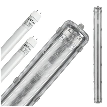 BRILAGI - Luminária técnica LED estanque contra poeira OPTIMA T8 2xG13/18W/230V 4000K IP65 128 cm