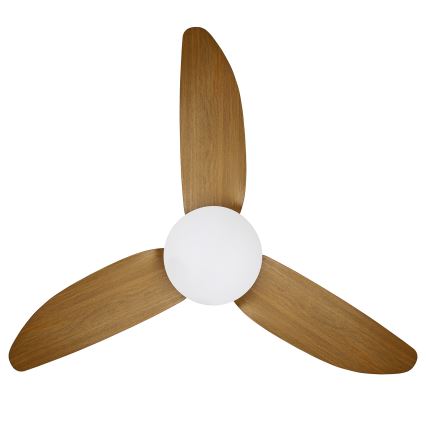 Brilagi - Ventilador de teto LED regulável LED/30W/230V 3000-6500K branco/marrom + controlo remoto