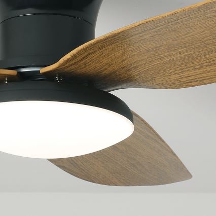 Brilagi - Ventilador de teto LED dimmerizável LED/30W/230V 3000-6500K preto/marrom + controlo remoto