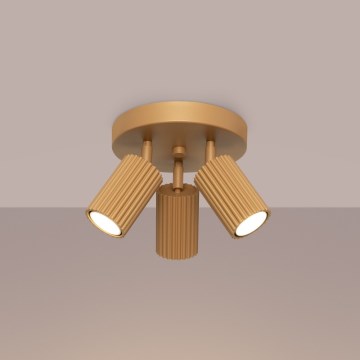 Brilagi - Luminária com 3 spots CRESTO 3xGU10/10W/230V dourada