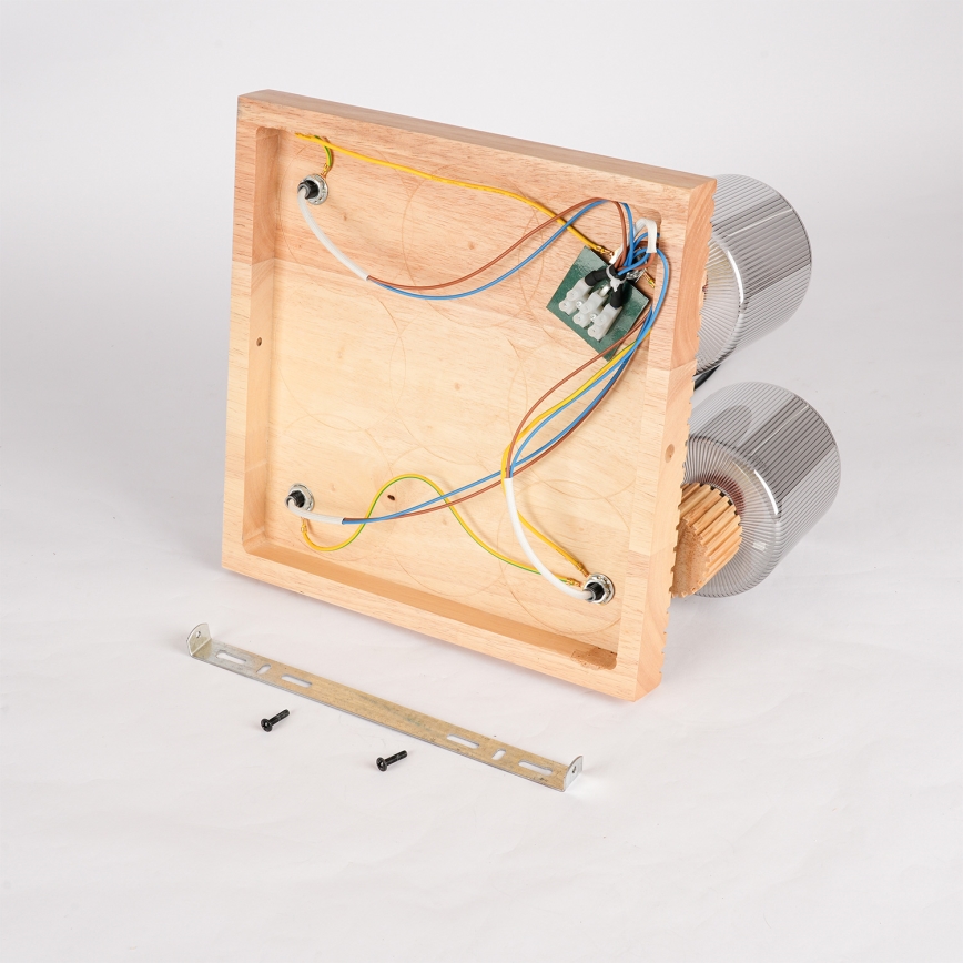 Brilagi - Luminária com spots HYGGE 4xE14/15W/230V madeira/fumê