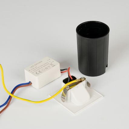 Brilagi - Luminária de embutir LED para exterior STAIRDOT LED/2W/230V branca IP65 quadrada