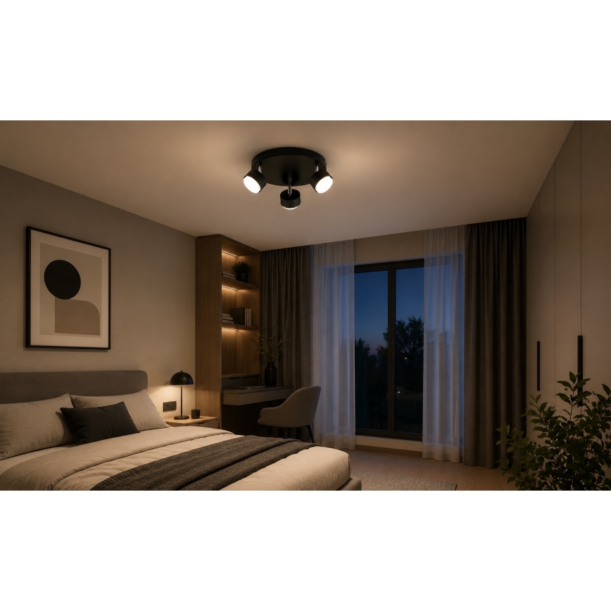 Brilagi - Spot LED RGB+CCT dimerizável MONO 3xGX53/14W/230V 2700-6500K Wi-Fi Tuya preta