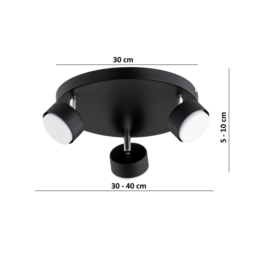 Brilagi - Spot LED RGB+CCT dimerizável MONO 3xGX53/14W/230V 2700-6500K Wi-Fi Tuya preta