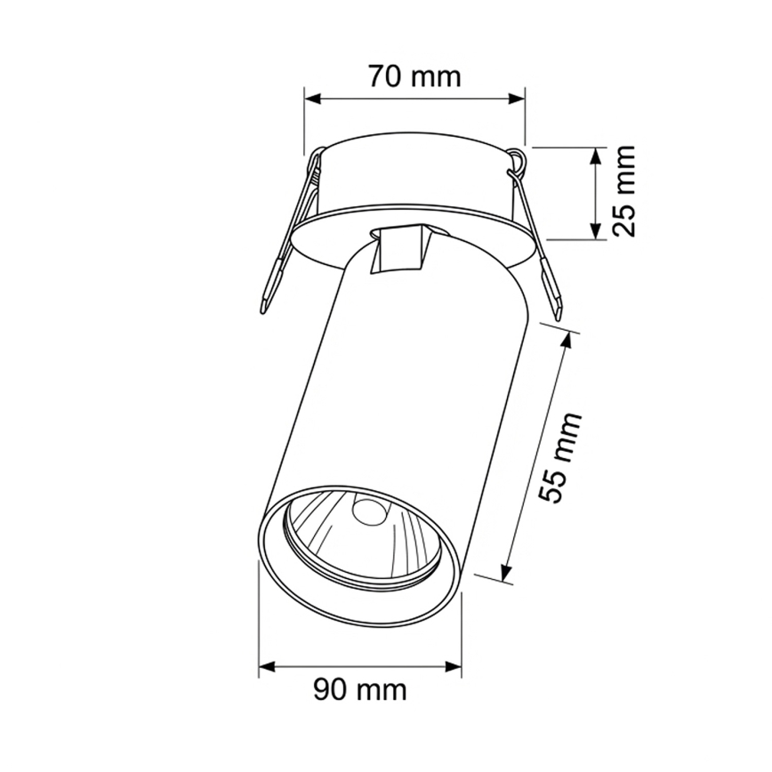 Brilagi - Luminária de embutir SELE 1xGU10/30W/230V branca