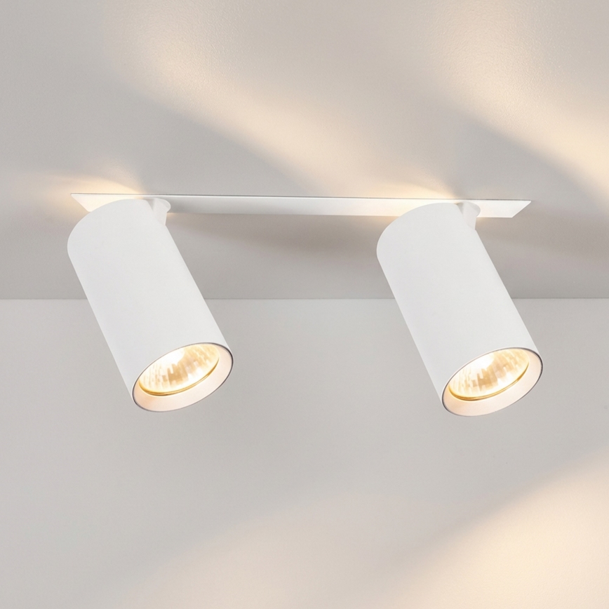 Brilagi - Luminária de embutir SELE 2xGU10/30W/230V branca