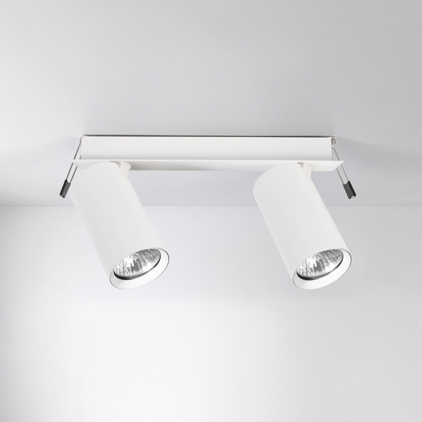 Brilagi - Luminária de embutir SELE 2xGU10/30W/230V branca