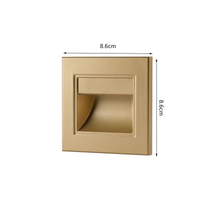 Brilagi - Luminária de Escada LED STEP LIGHT LED/1,5W/230V IP44 dourada