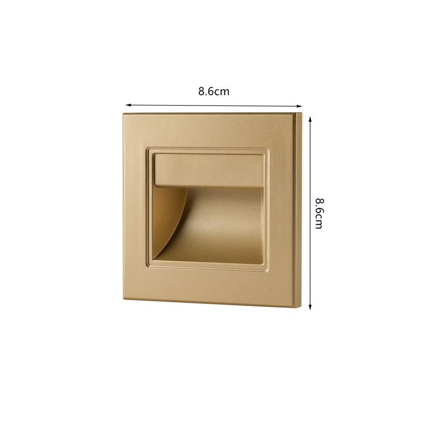 Brilagi - Luminária de Escada LED STEP LIGHT LED/1,5W/230V IP44 dourada