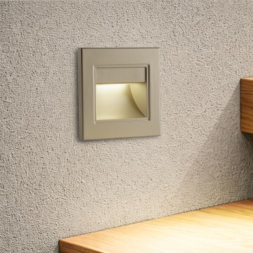 Brilagi - Luminária de escada LED STEP LIGHT LED/1,5W/230V IP44 dourada