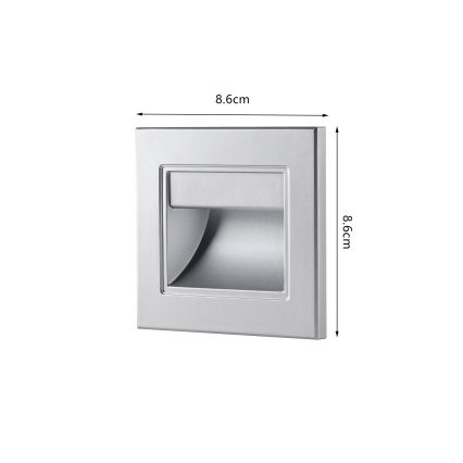 Brilagi - Luminária de escada LED STEP LIGHT LED/1,5W/230V IP44 prateada