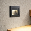 Brilagi - Luminária de escada LED STEP LIGHT LED/1,5W/230V IP44 preta