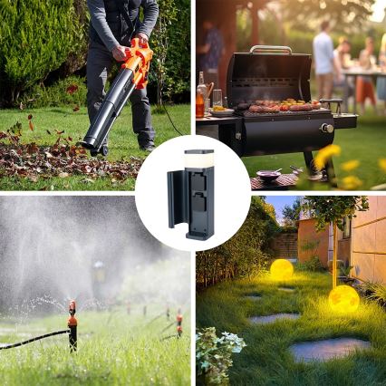 Brilagi - Luminária exterior com 2 tomadas SCHUKO PILLAR 1xG9/11W/230V IP44 antracite