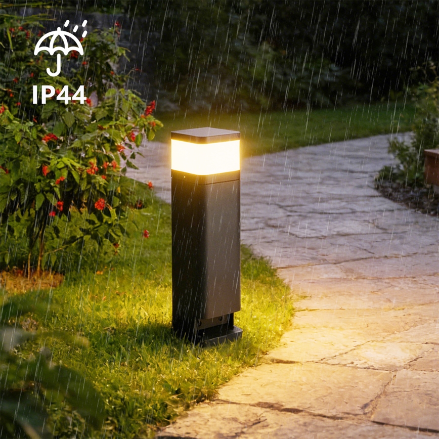 Brilagi - Luminária exterior com 2 tomadas SCHUKO PILLAR 1xG9/11W/230V IP44 antracite