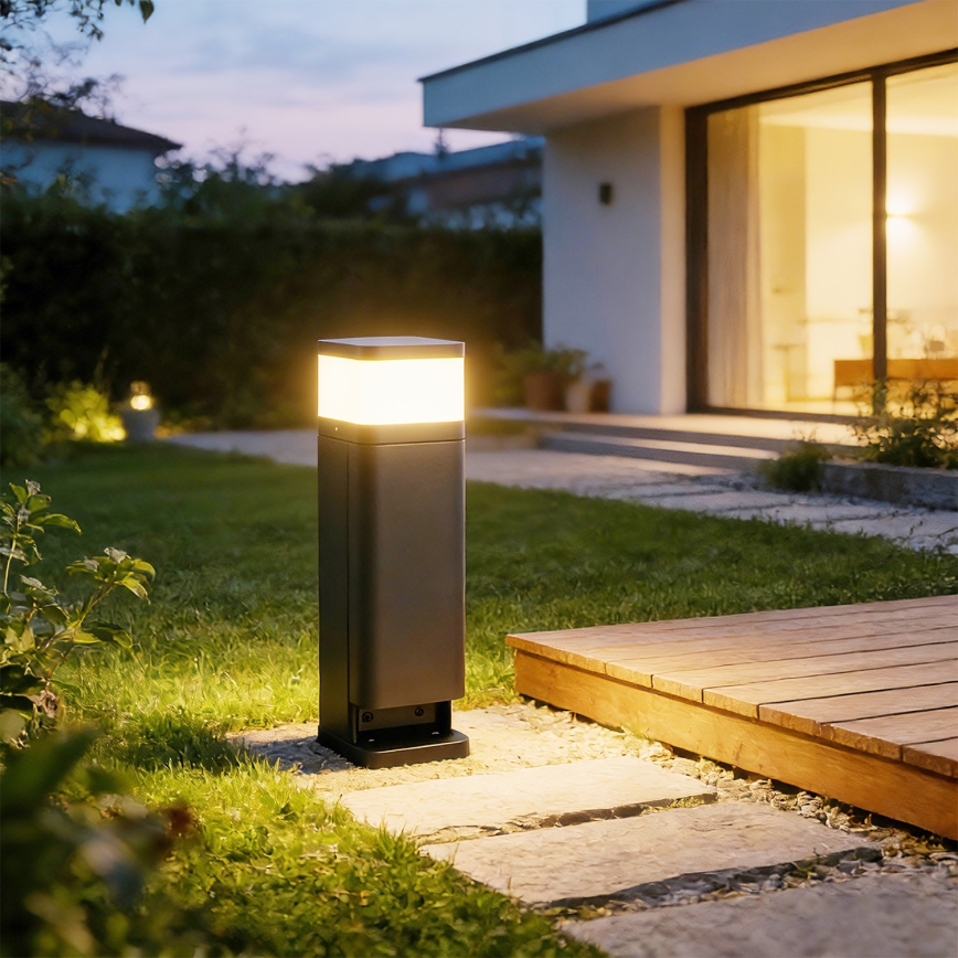 Brilagi - Luminária exterior com 2 tomadas SCHUKO PILLAR 1xG9/11W/230V IP44 antracite