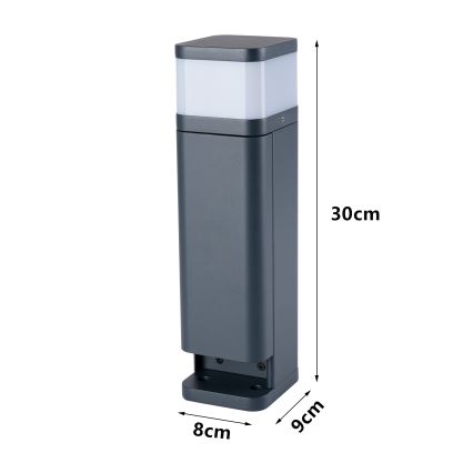 Brilagi - Luminária exterior com 2 tomadas SCHUKO PILLAR 1xG9/11W/230V IP44 antracite