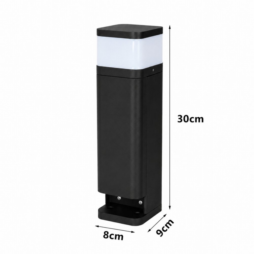 BRILAGI - Luminária de exterior com 2 tomadas SCHUKO PILLAR 1xG9/11W/230V IP44 preta