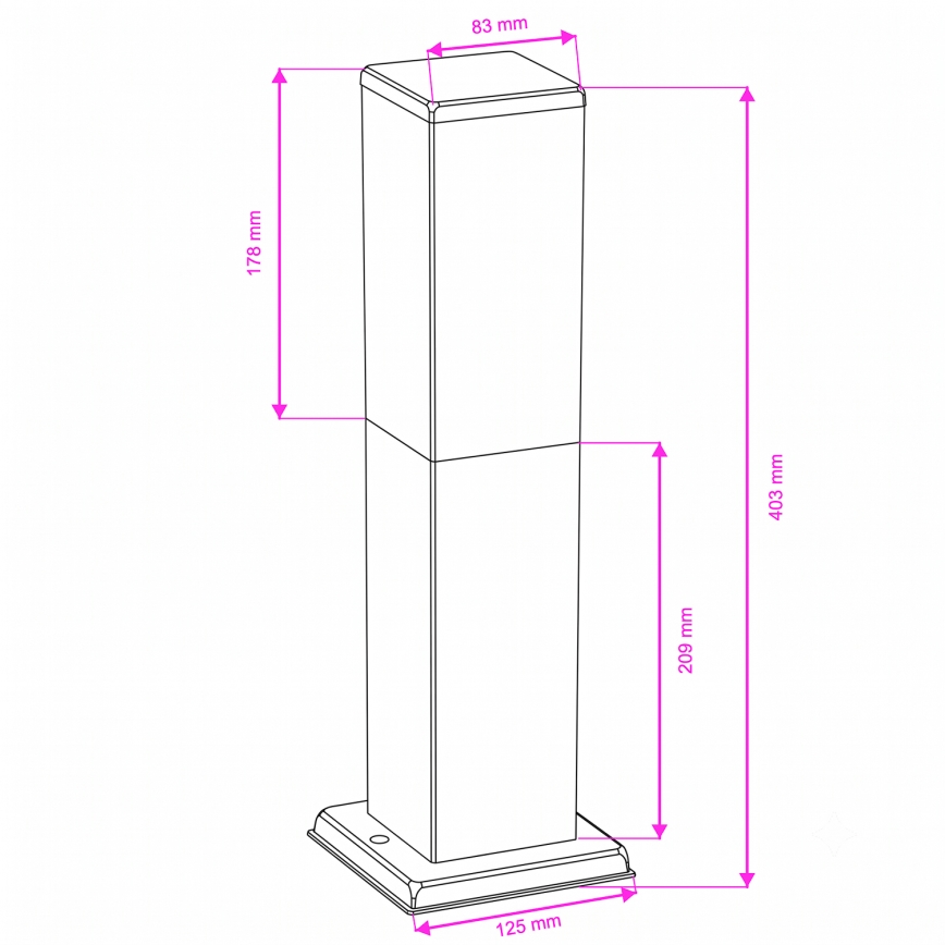 Brilagi - Luminária de exterior NOVA 1xE27/15W/230V 40 cm IP44 castanha