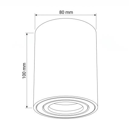 BRILAGI - Luminária de foco MIA 1xGU10/30W/230V 100x80 mm bordô