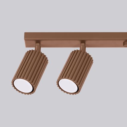 Brilagi - Luminária de focos CRESTO 6x GU10/10W/230V castanha