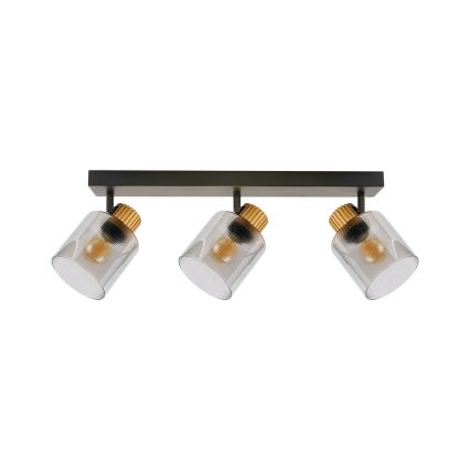 Brilagi - Luminária de focos HYGGE 3xE14/15W/230V preto/fumê