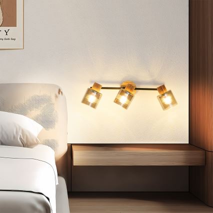 Brilagi - Luminária de focos HYGGE 3xE14/15W/230V seringueira/fumê