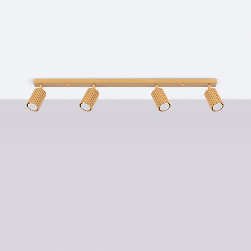 Brilagi - Luminária de focos LED CRESTO 4xGU10/10W/230V dourada