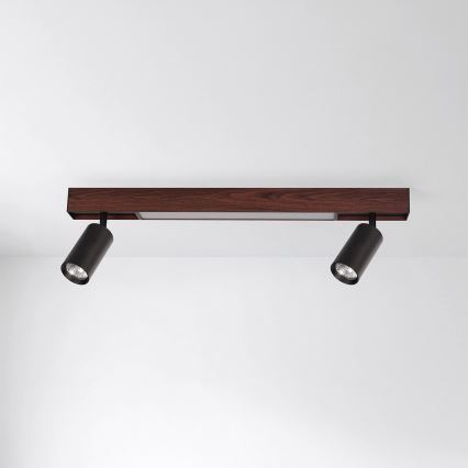 BRILAGI - Luminária de focos LED SELE 2xGU10/30W/230V + LED/15W preta/decor cerejeira