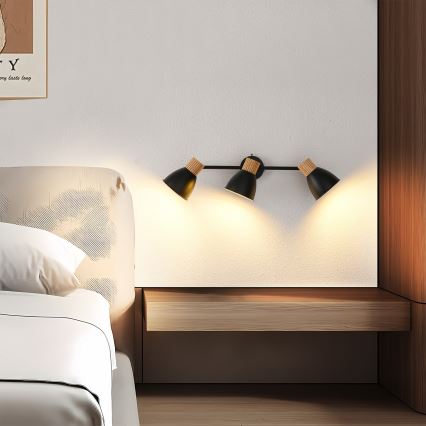 Brilagi - Luminária de focos ODENSE 3xE14/10W/230V seringueira/preto