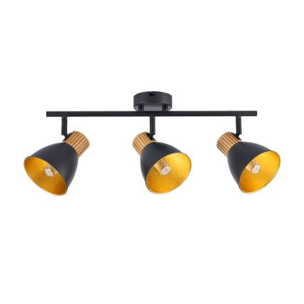 Brilagi - Luminária de focos ODENSE 3xE14/10W/230V seringueira/preto