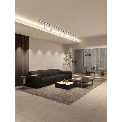 Brilagi - Luminária de focos para calha HUSKY 6xGU10/10W/230V branca