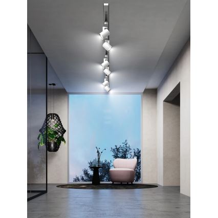 Brilagi - Luminária de focos para calha HUSKY 6xGU10/10W/230V branca