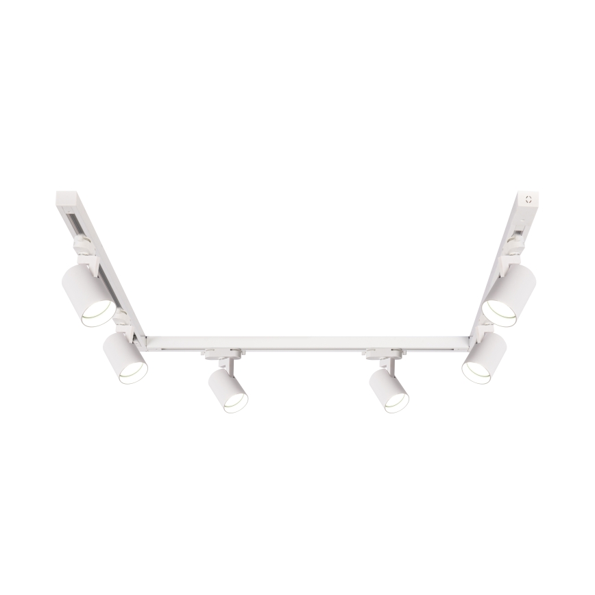 Brilagi - Luminária de focos para calha HUSKY 6xGU10/10W/230V branca