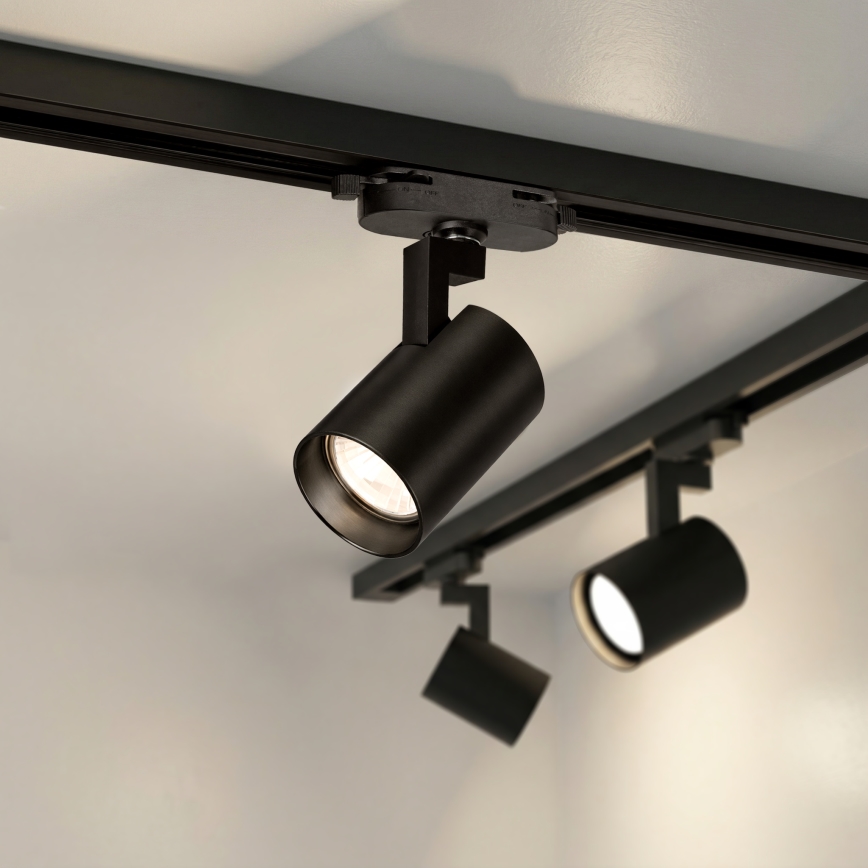Brilagi - Luminária de focos para sistema de calha HUSKY 6xGU10/10W/230V preta