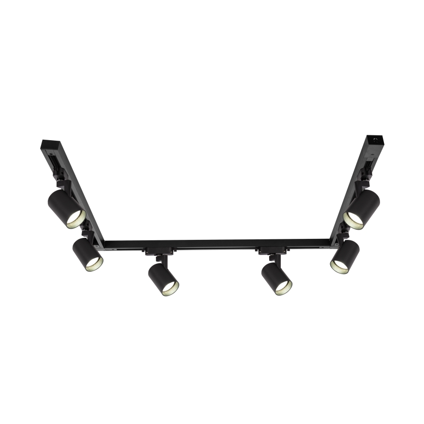 Brilagi - Luminária de focos para sistema de calha HUSKY 6xGU10/10W/230V preta