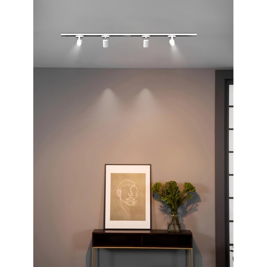Brilagi - Luminária de focos para sistema de trilho HUSKY 4xGU10/10W/230V, branca