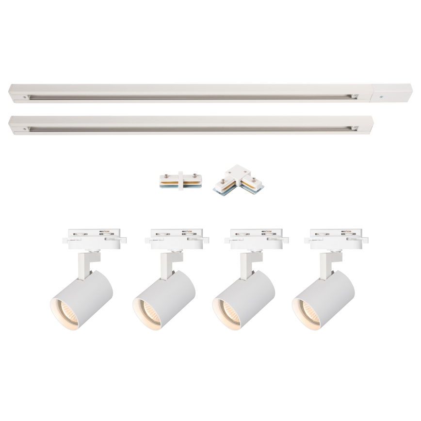 Brilagi - Luminária de focos para sistema de trilho HUSKY 4xGU10/10W/230V, branca