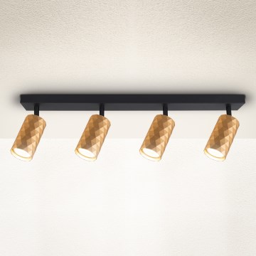 Brilagi - Luminária de focos SELE DIAMANT 4xGU10/30W/230V dourada