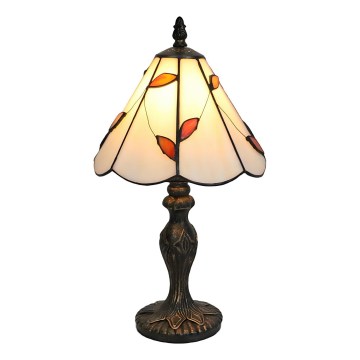 Brilagi - Luminária de mesa Tiffany em vitral FOLIA 1xE27/60W/230V