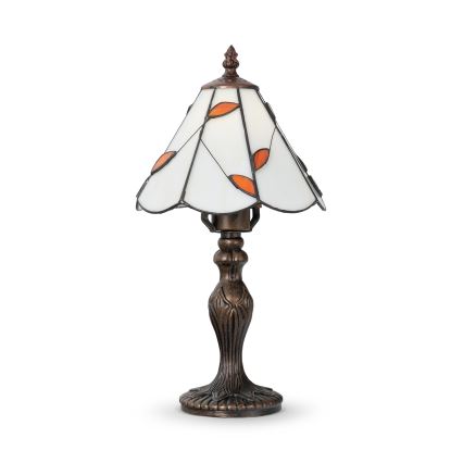 BRILAGI - Luminária de mesa Tiffany em vitral FOLIA 1xE27/60W/230V