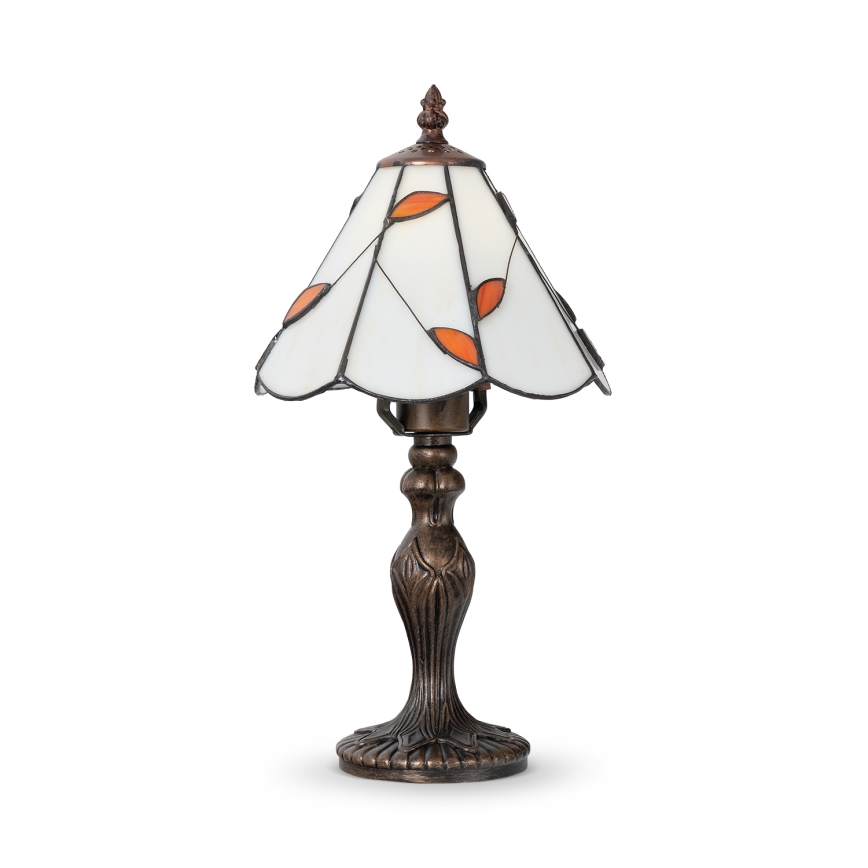 BRILAGI - Luminária de mesa Tiffany em vitral FOLIA 1xE27/60W/230V